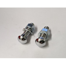 Chrome (small head) bumper bolts with nuts (pair) Chrome (small head) bumper bolts with nuts (pair)