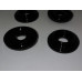 Black plastic handle escutcheons (set of 4) Black plastic handle escutcheons (set of 4)