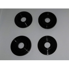 Black plastic handle escutcheons (set of 4) Black plastic handle escutcheons (set of 4)